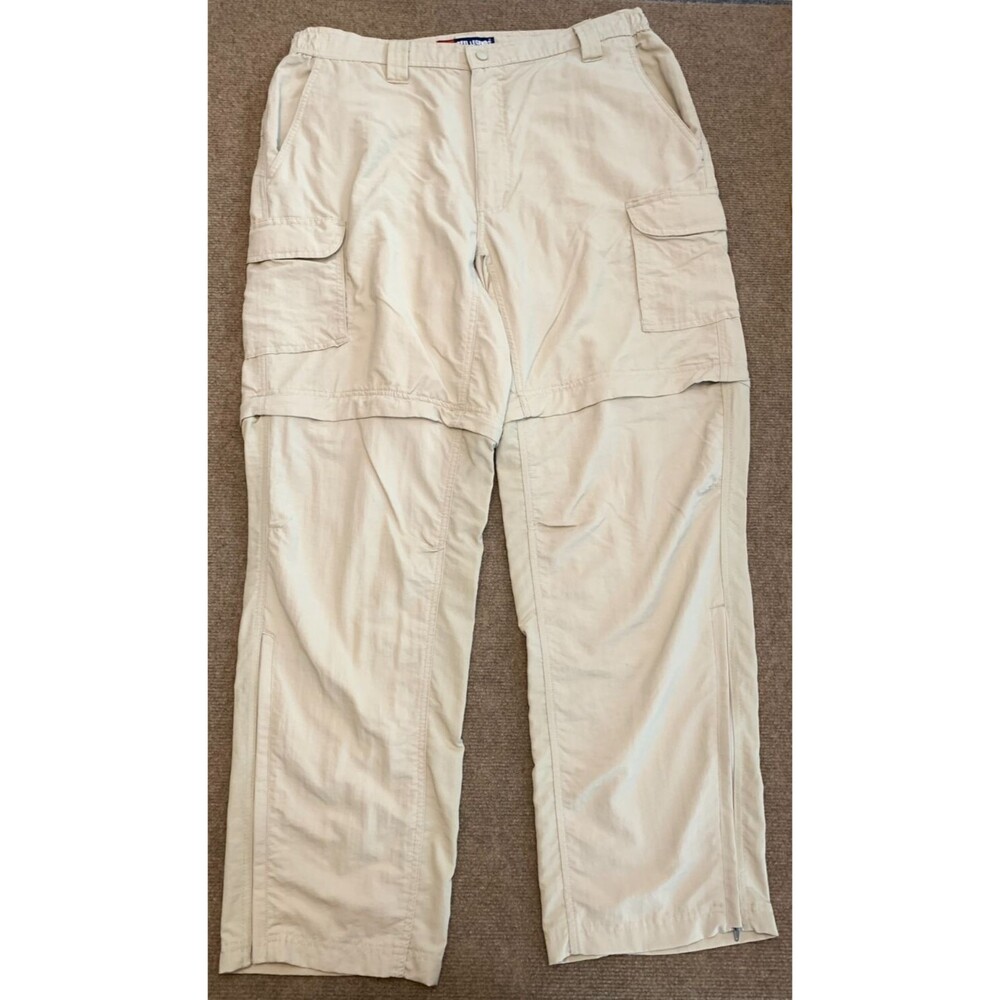 Reel Legends Convertible Pants Mens L Cargo Fishing Hiking Camping Shorts Nylon